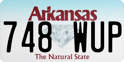 AR license plate 748WUP