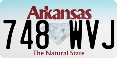 AR license plate 748WVJ