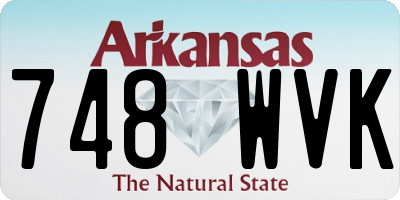 AR license plate 748WVK