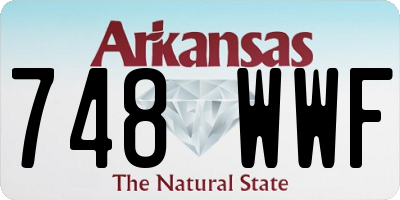 AR license plate 748WWF