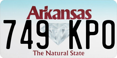 AR license plate 749KPO