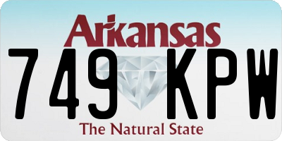AR license plate 749KPW