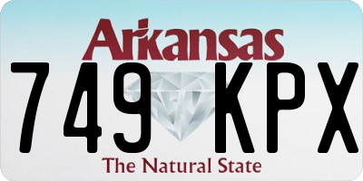 AR license plate 749KPX