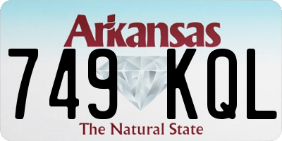 AR license plate 749KQL
