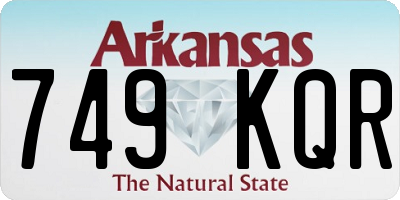 AR license plate 749KQR