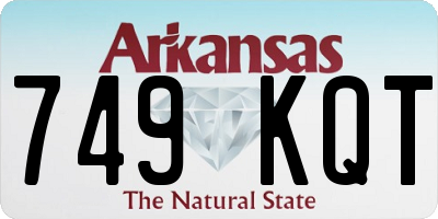 AR license plate 749KQT