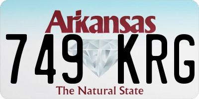AR license plate 749KRG