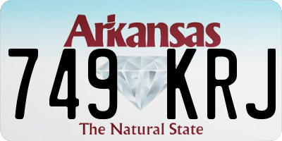 AR license plate 749KRJ