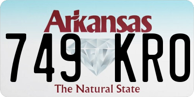 AR license plate 749KRO