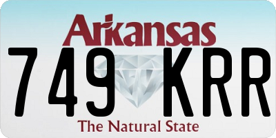 AR license plate 749KRR