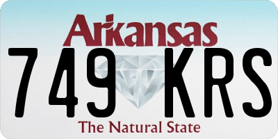 AR license plate 749KRS