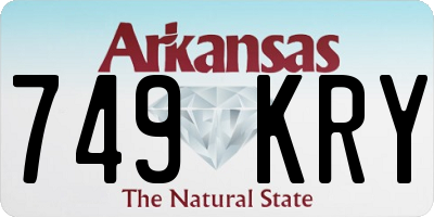 AR license plate 749KRY