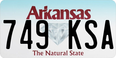 AR license plate 749KSA