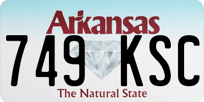 AR license plate 749KSC