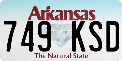 AR license plate 749KSD