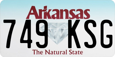 AR license plate 749KSG