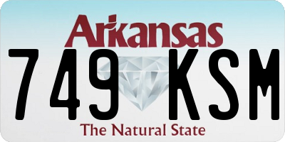 AR license plate 749KSM