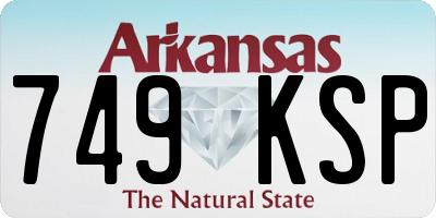 AR license plate 749KSP