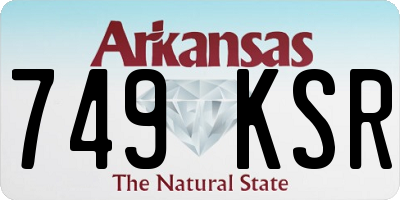 AR license plate 749KSR