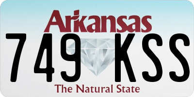 AR license plate 749KSS
