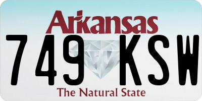 AR license plate 749KSW