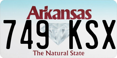 AR license plate 749KSX