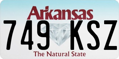AR license plate 749KSZ