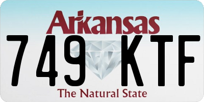 AR license plate 749KTF