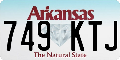 AR license plate 749KTJ