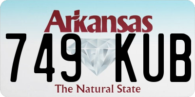 AR license plate 749KUB