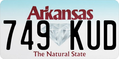 AR license plate 749KUD