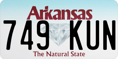 AR license plate 749KUN