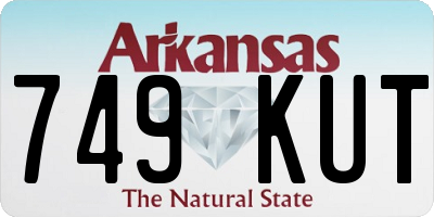 AR license plate 749KUT