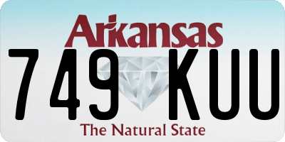 AR license plate 749KUU