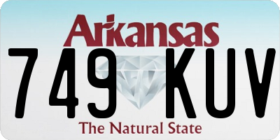 AR license plate 749KUV