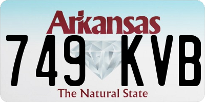 AR license plate 749KVB