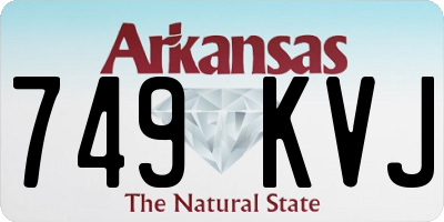 AR license plate 749KVJ