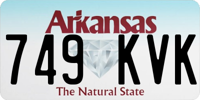 AR license plate 749KVK