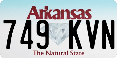 AR license plate 749KVN