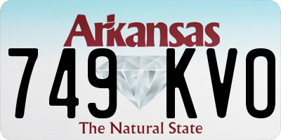 AR license plate 749KVO