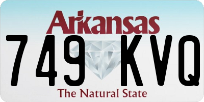 AR license plate 749KVQ