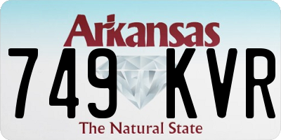 AR license plate 749KVR