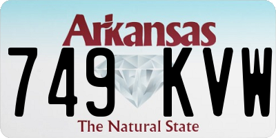 AR license plate 749KVW
