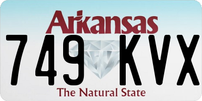 AR license plate 749KVX
