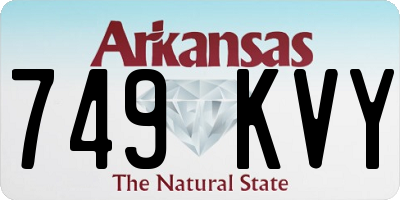 AR license plate 749KVY