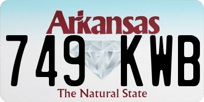 AR license plate 749KWB