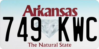 AR license plate 749KWC