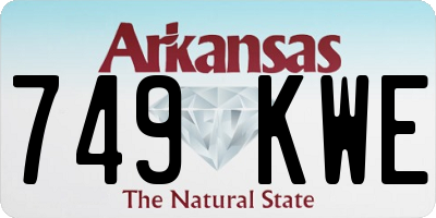 AR license plate 749KWE