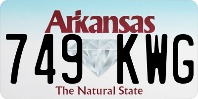 AR license plate 749KWG