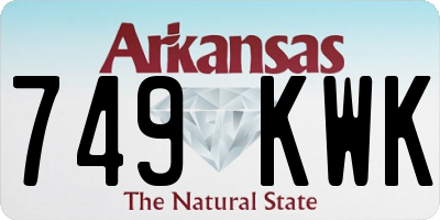 AR license plate 749KWK